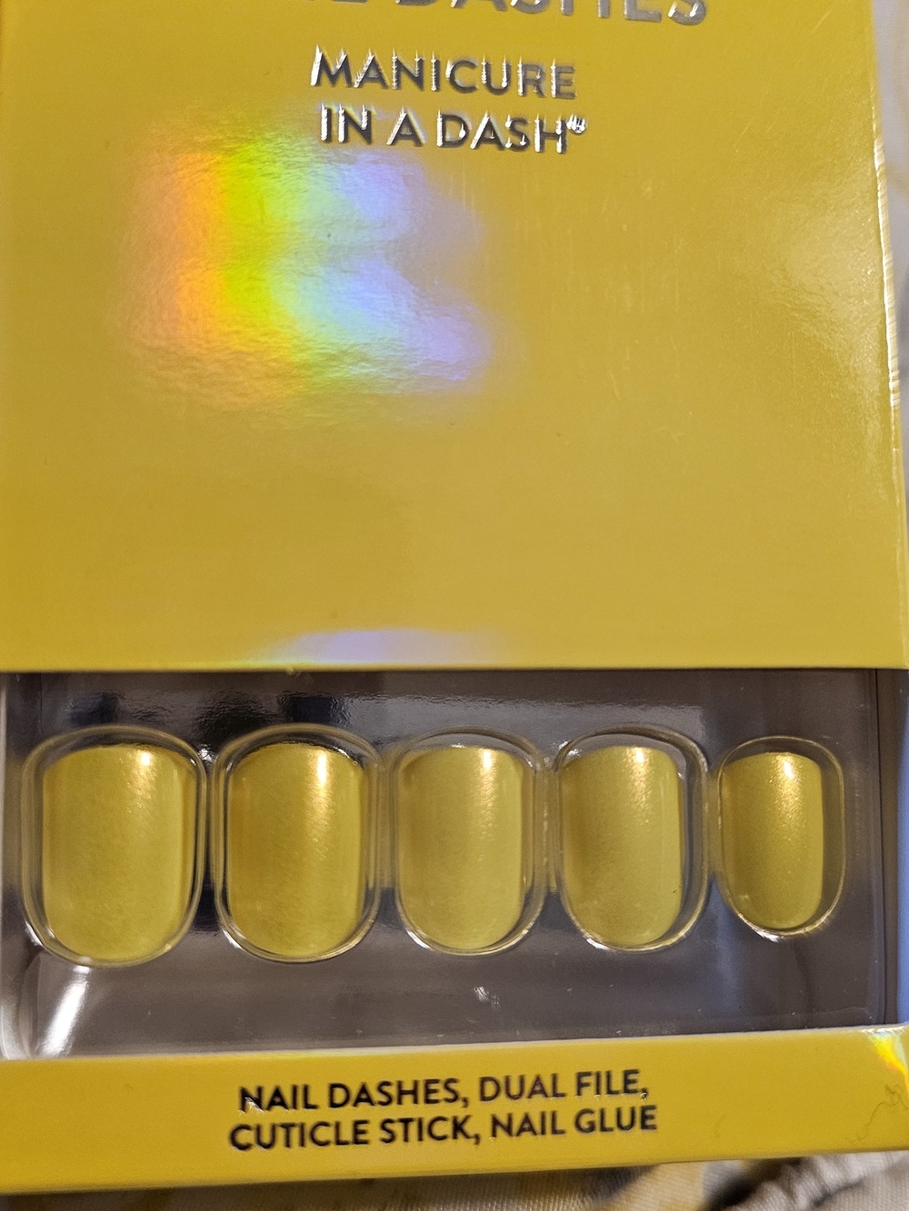 Manicure In A Dash™ Yellow Press-On Nails - Ready-To-Wear Set